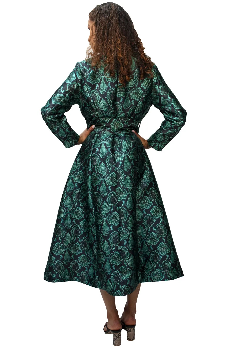 A96851 JACKET DRESS (TEAL, RED)