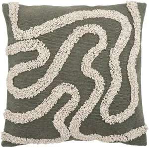 Bloomingville Mirfield Cushion, Green, Cotton