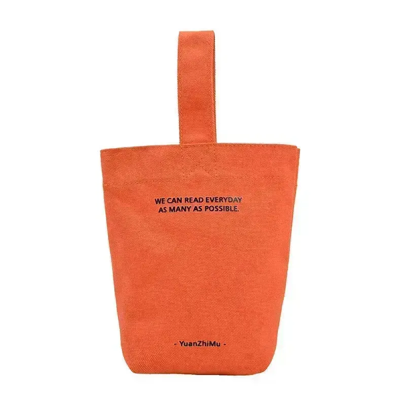 Canvas Lunch Solid Color Canvas Bag