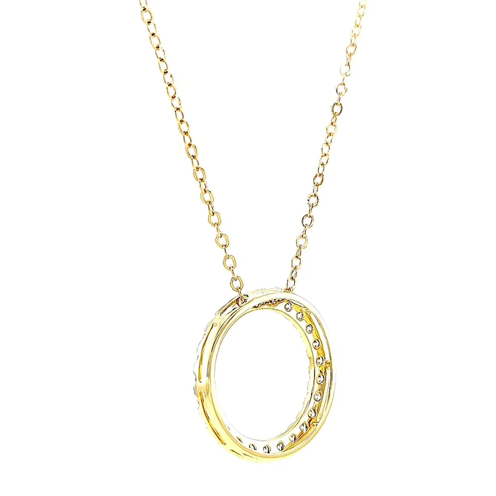Celebration 9ct Yellow and White Gold Round Brilliant Cut 1 Carat tw of Lab Grown Diamonds Pendant