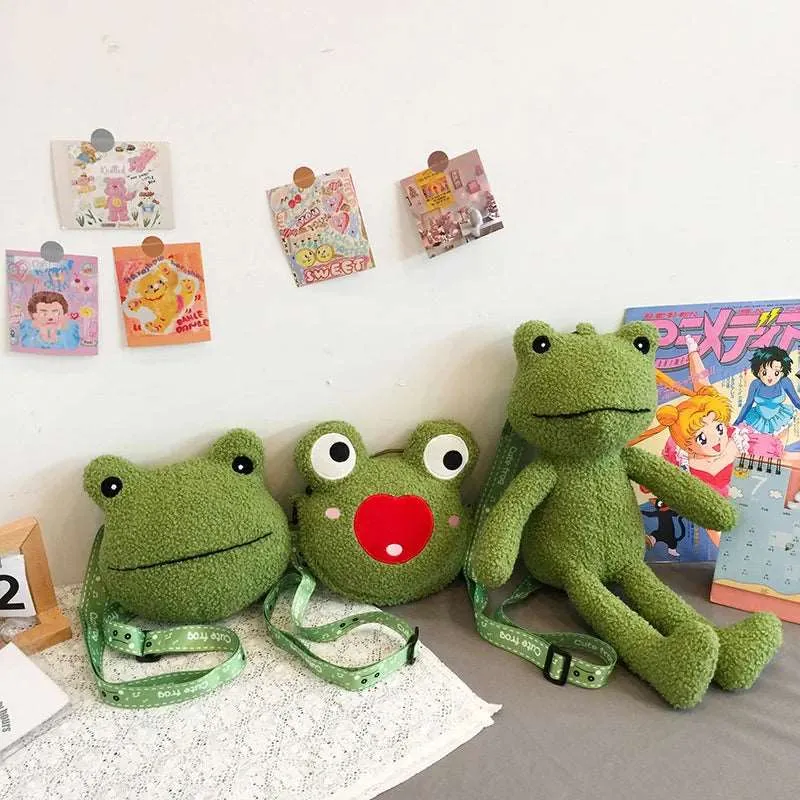 Charming Kids Frog Plush Backpack - Soft, Fun & School-Ready!