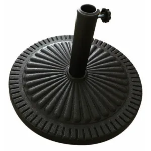 Four Seasons Courtyard 852008 Composite Umbrella Base, Black, 22" Diameter