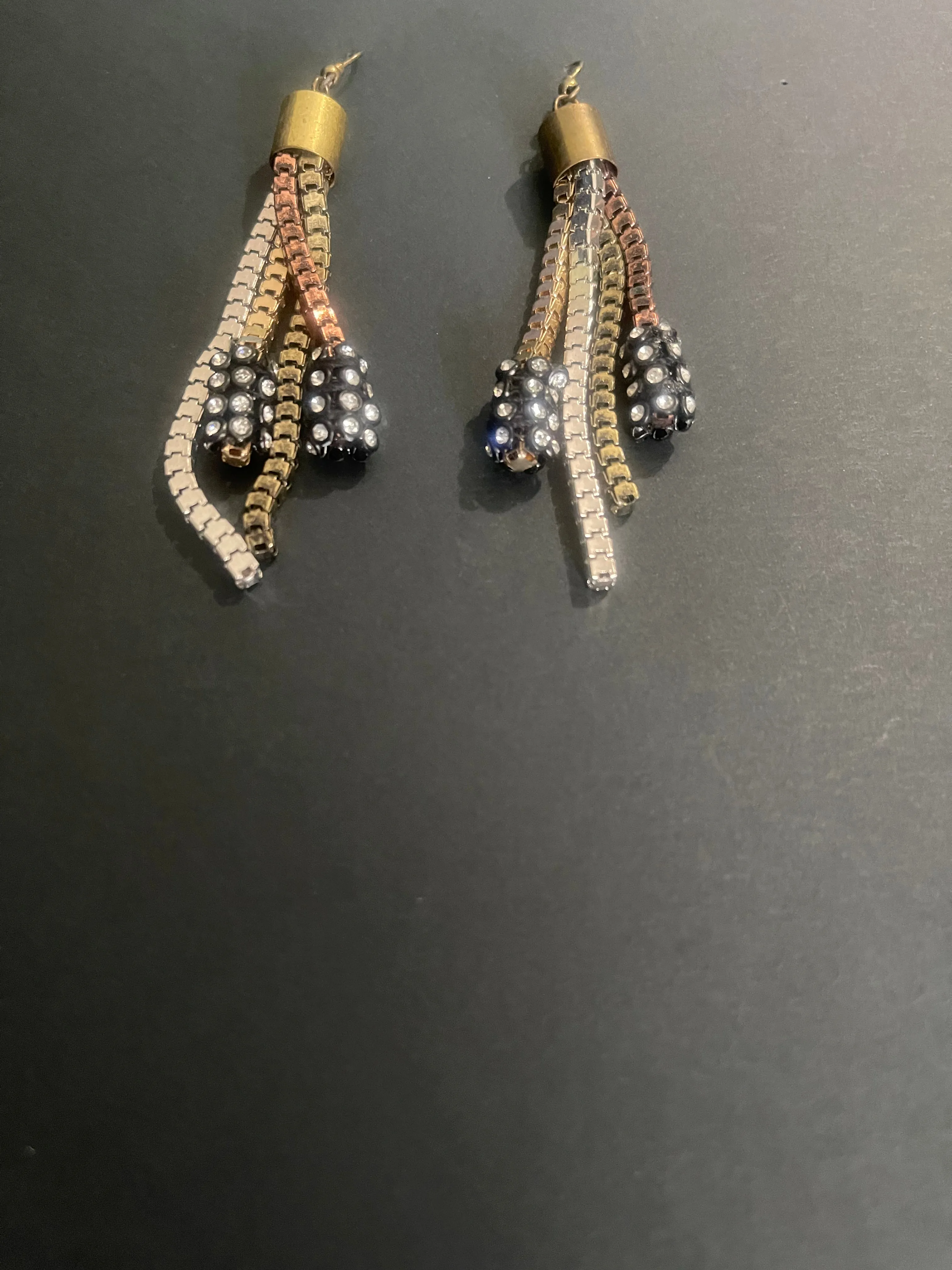 Grunge chain earrings
