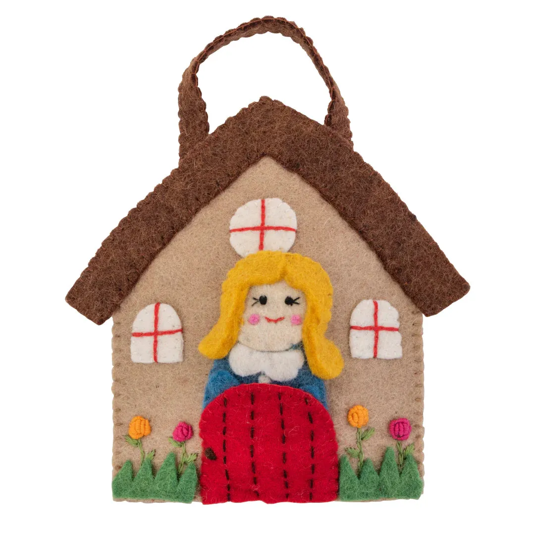Pashom Felt Goldilocks Playset With Finger Puppets 5pc Pretend & Imaginative Play Toys