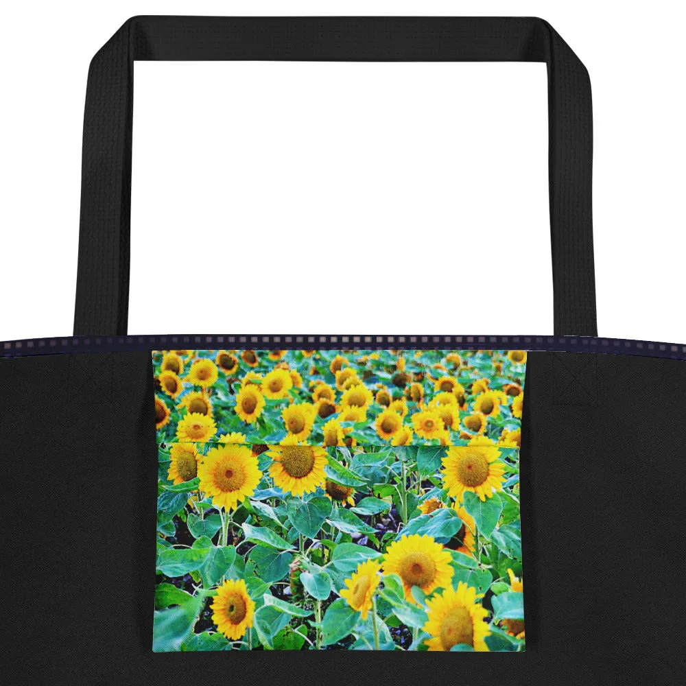"Digital Field"  Large Tote Bag