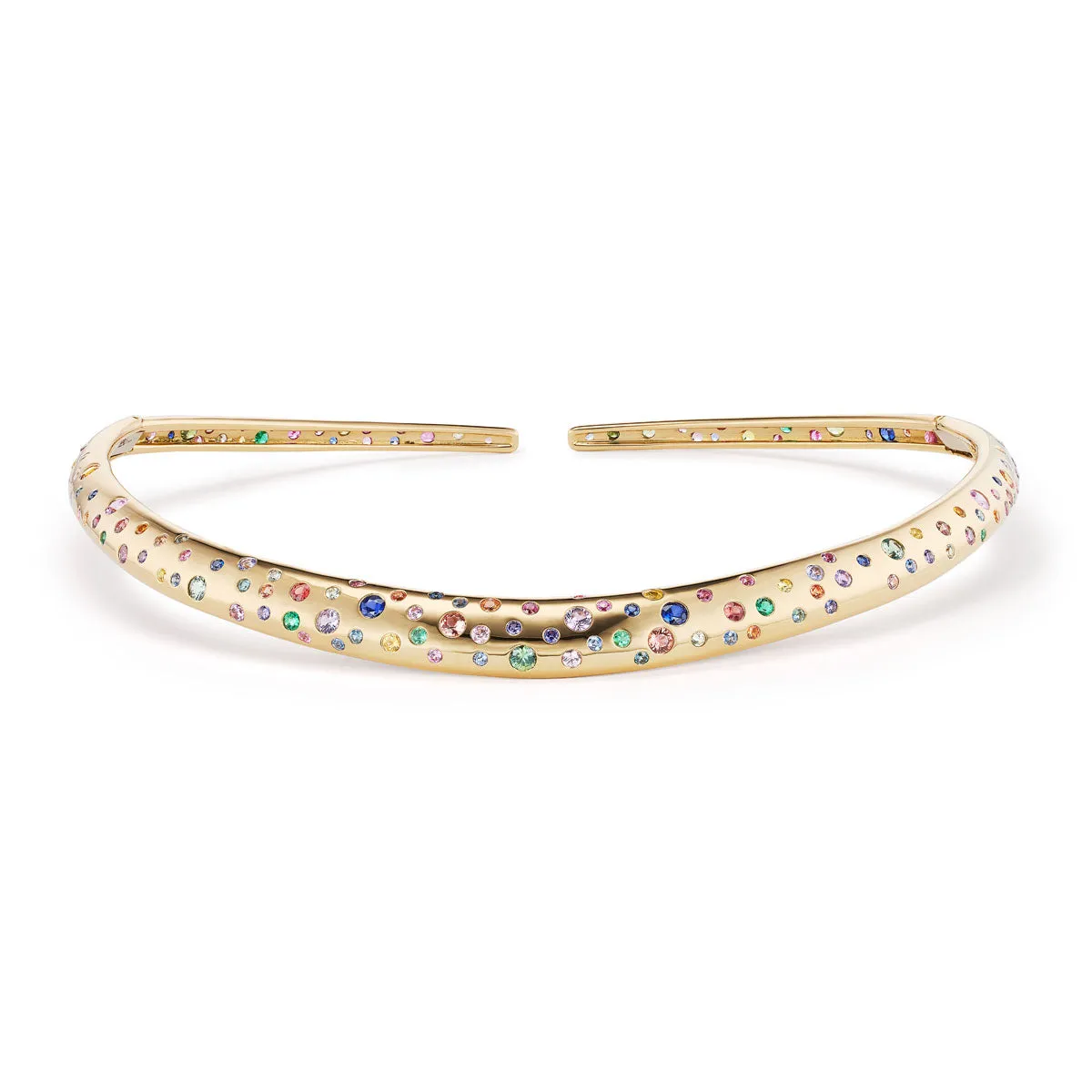 Rainbow Sapphire Dome Collar