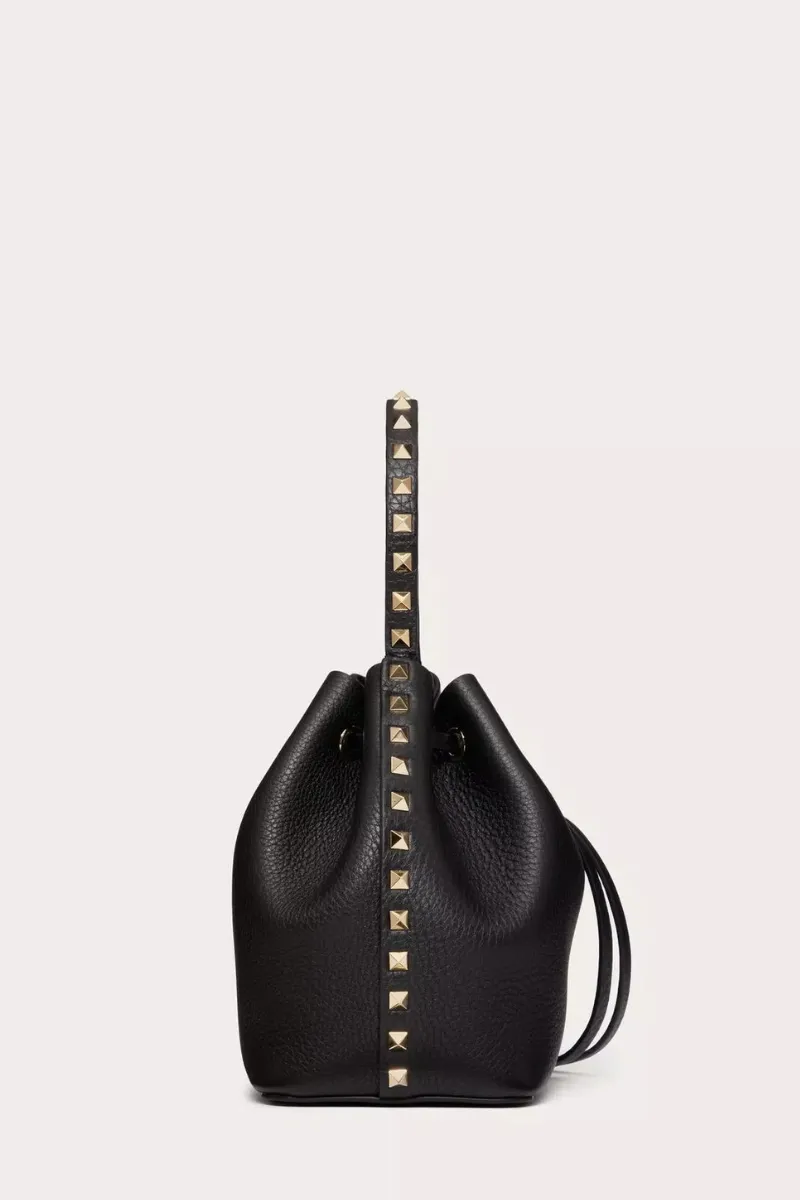 Rockstud Grainy Bucket Bag
